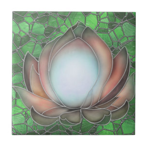 Carreau Carrelage en céramique Lotus Saumon de style vinta