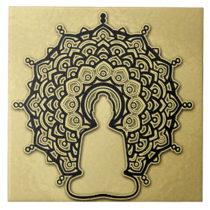 Carreau Carrelage en céramique Mandala Bouddha.