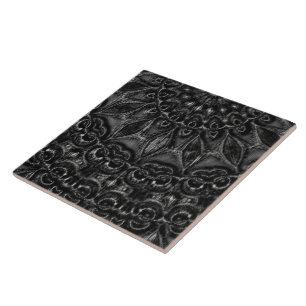 Carreau Carrelage en céramique Mandala Charcharbon