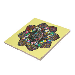 Carreau Carrelage en céramique Mandala coloré