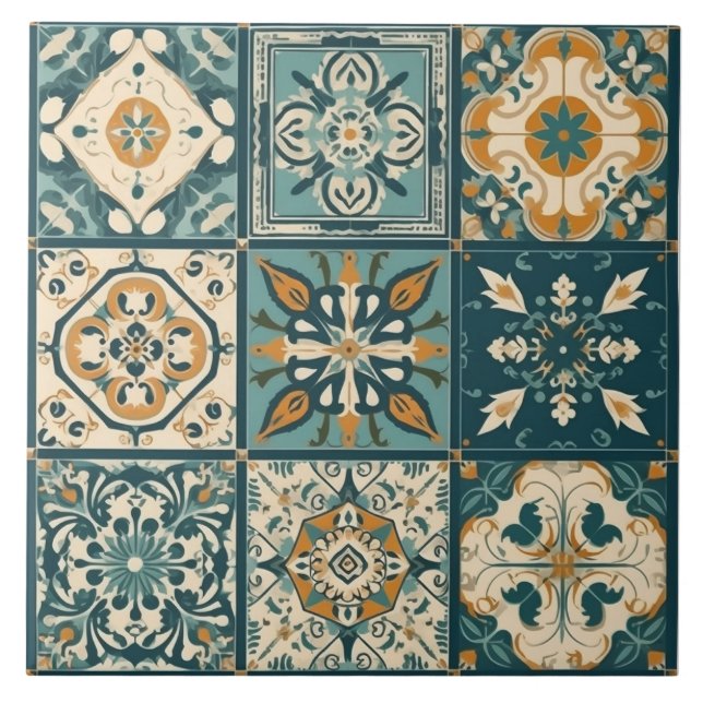 Carreau Carrelage en céramique méditerranéenne : 9 Mini Ca (Devant)