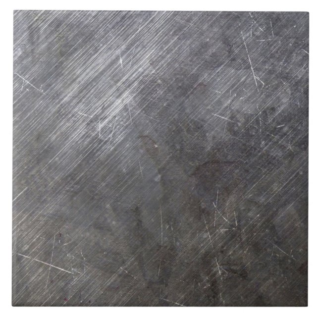 Carreau Carrelage en céramique - métal gris industriel Des (Devant)