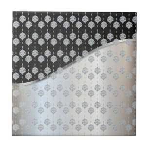 Carreau Carrelage en céramique moderne noir et argent