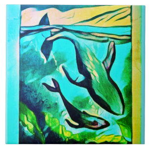 Carreau Carrelage en céramique moderne Whale Art