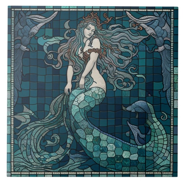 Carreau Carrelage en céramique Mosaic Sirène (Devant)
