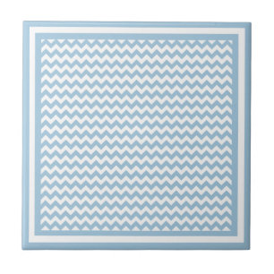 Carreau Carrelage en céramique, Motif Chevron bleu et blan