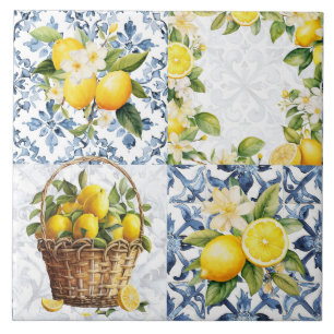 Carreau Carrelage en céramique Motif citron d'été méditerr