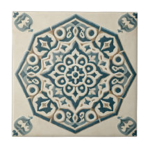 Carrelage en céramique Motif géométrique bleu et c