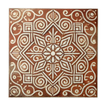 Carrelage en céramique Motif géométrique en terre 