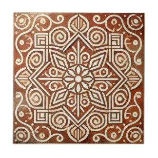 Carreau Carrelage en céramique Motif géométrique en terre 