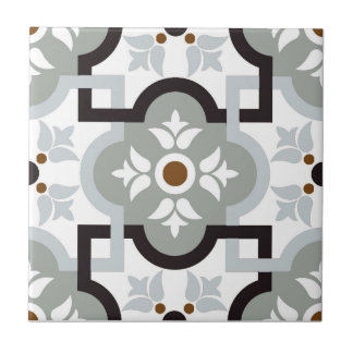 Carreau Carrelage en céramique - Motif gris vert rouille n