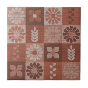 Carreau Carrelage en céramique Motif Rustique Orange Brown