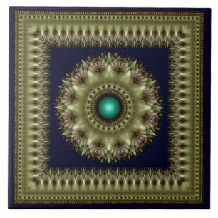 Carreau Carrelage en céramique motif vert factice
