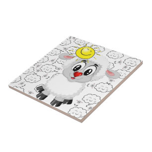 Carreau Carrelage en céramique Mouton Soleil Nuages