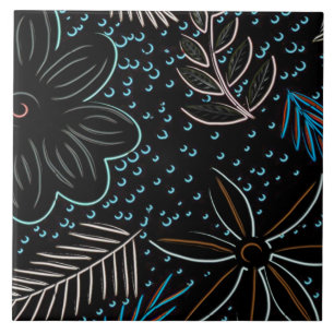 Carreau Carrelage en céramique noire