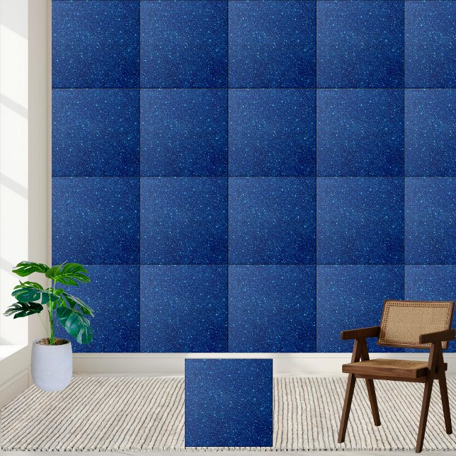 Carreau Carrelage en céramique Parties scintillant Bleu Pr (Deep Blue Glitter Ceramic Tile)