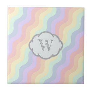 Carreau Carrelage en céramique Pastel Rainbow Waves
