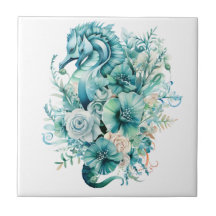 Carrelage en céramique pour hippocampe Turquoise c