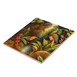 Carreau Carrelage en céramique pour oiseaux tropicaux