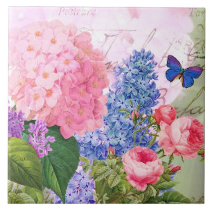 Carreau Carrelage en céramique Redoute Flowers Rose Hydran