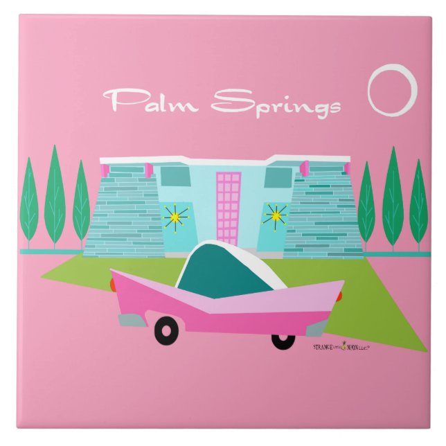 Carreau Carrelage en céramique Retro Rose Palm Springs (Devant)
