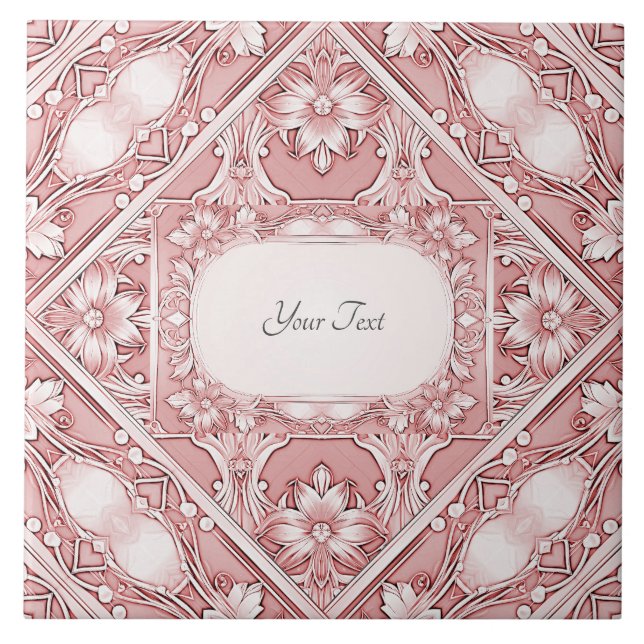 Carreau Carrelage en céramique rose (Devant)