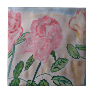 Carreau Carrelage en céramique Rose d'été Abstrait