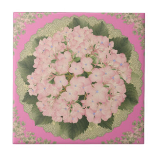 Carreau Carrelage en céramique rose Hydrangea Floral