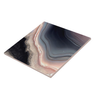 Carreau Carrelage en céramique rose noir et crème style Gé