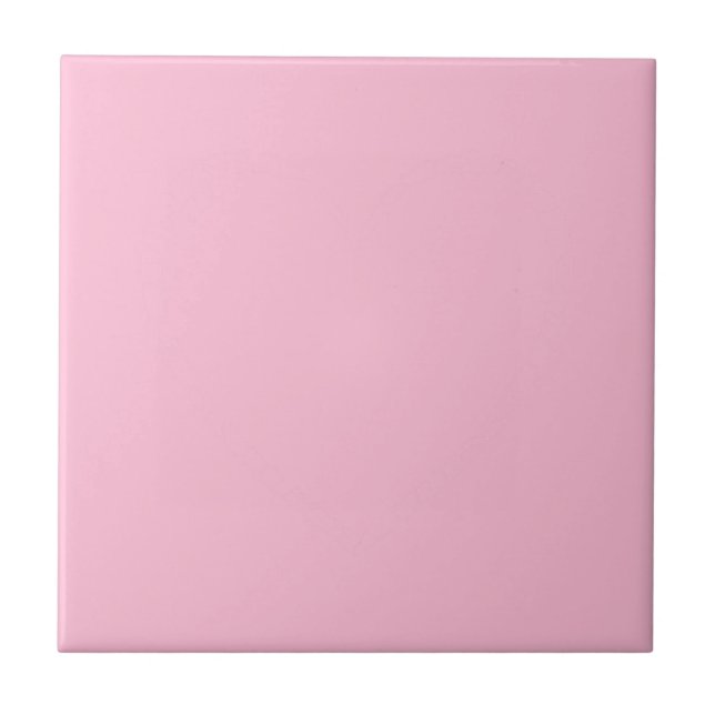 Carreau Carrelage en céramique rose personnalisable (Devant)