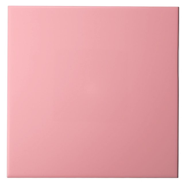 Carreau Carrelage en céramique rose poussiéreux. (Devant)
