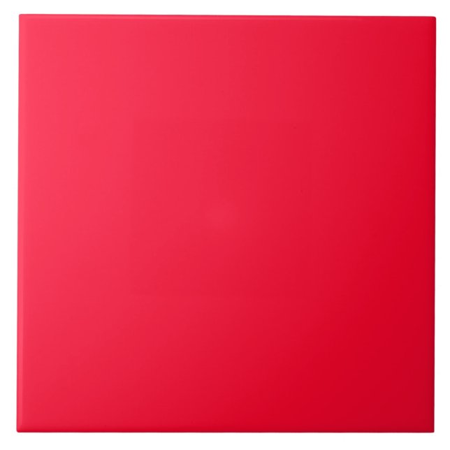 Carreau Carrelage en céramique rouge cerise. (Devant)