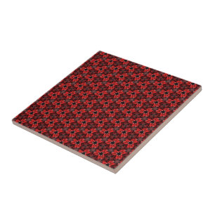 Carreau Carrelage en céramique rouge et noir