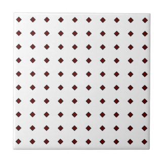 Carreau Carrelage en céramique rouge foncé/blanc, petit (4