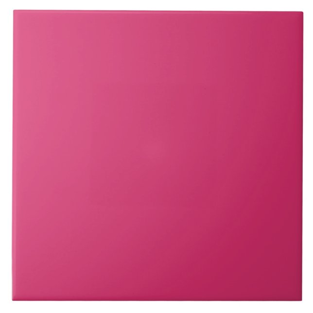 Carreau Carrelage en céramique rouge framboise. (Devant)