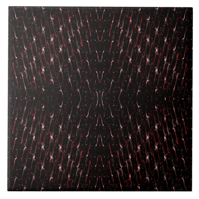Carreau Carrelage en céramique rouge noir sans soudure (Devant)