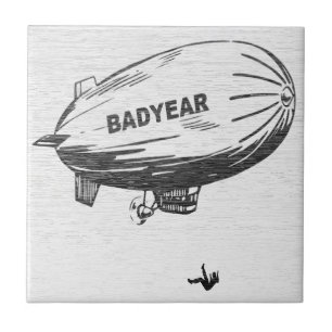 Carreau Carrelage en céramique satirique Blimp Badyear drô