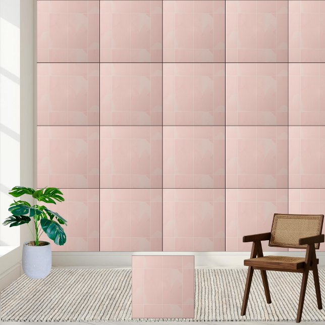 Carreau Carrelage en céramique Soft Blush Pink (Aesthetic Soft Blush Pink Marble Ceramic Tile)