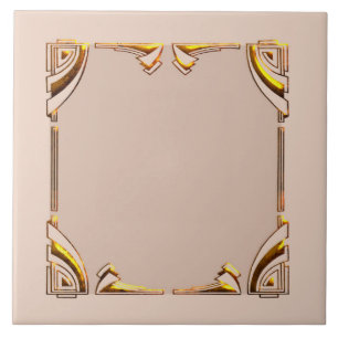 Carreau Carrelage en céramique Soft Brown et Gold Style Ar