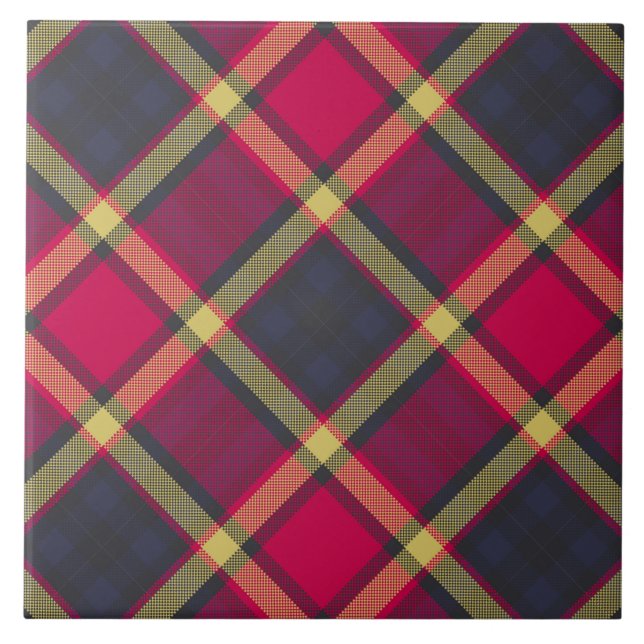 Carreau Carrelage en céramique - Tartan écossais (Devant)