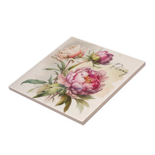 Carreau Carrelage en céramique/Trivet-Pierre Florale