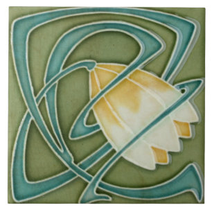Carreau Carrelage en céramique - Tulipe décorative Art Nou