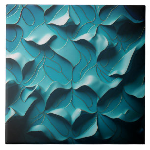 Carreau Carrelage en céramique "Turquoise Waves III"
