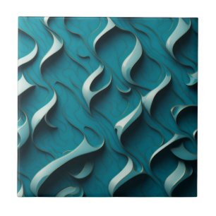 Carreau Carrelage en céramique "Vagues Turquoise"