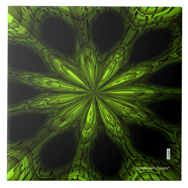 Carreau Carrelage en céramique verte (Devant)