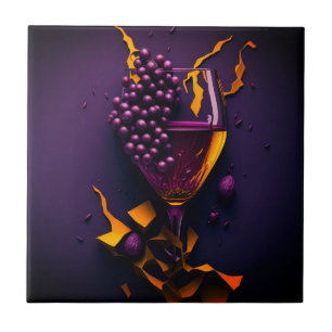 Carreau Carrelage en céramique "Vin et raisin"