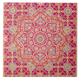 Carreau Carrelage en céramique vintage rouge Sultan Motif 