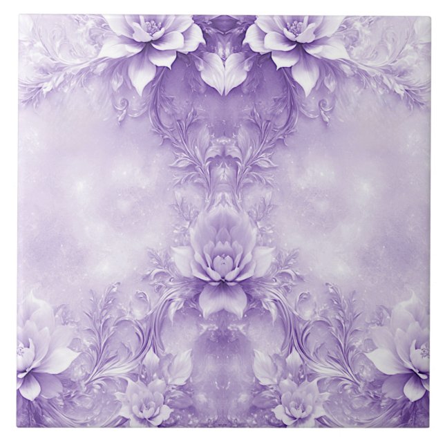 Carreau Carrelage en céramique violet blanc (Devant)