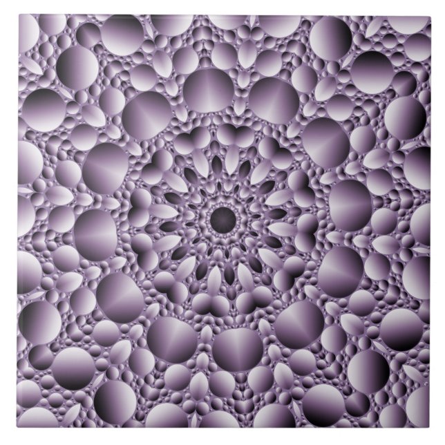 Carreau Carrelage en céramique violet Pois (Devant)