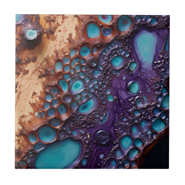 Carreau Carrelage en céramique violet Turquoise (Devant)